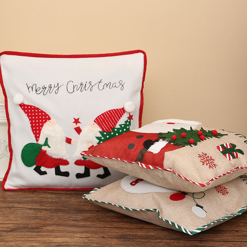 Decorative Pillowcase with Santa Claus for Christmas