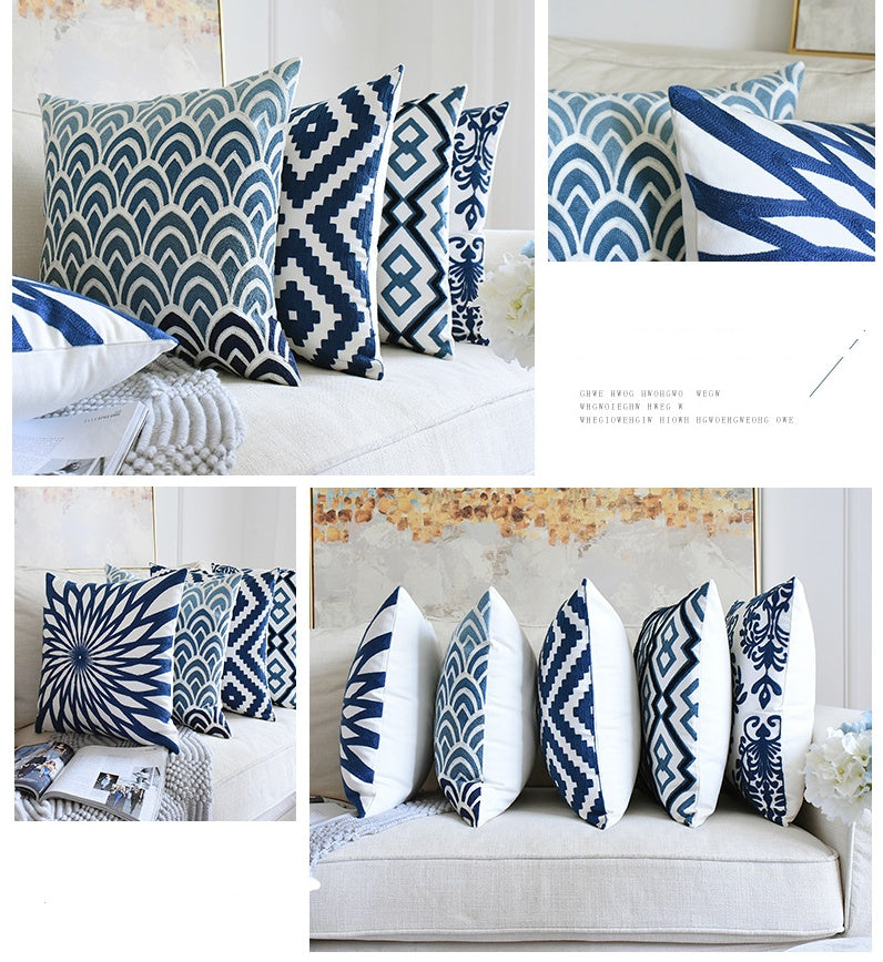 Almohada clásica bordada para el hogar sin núcleo