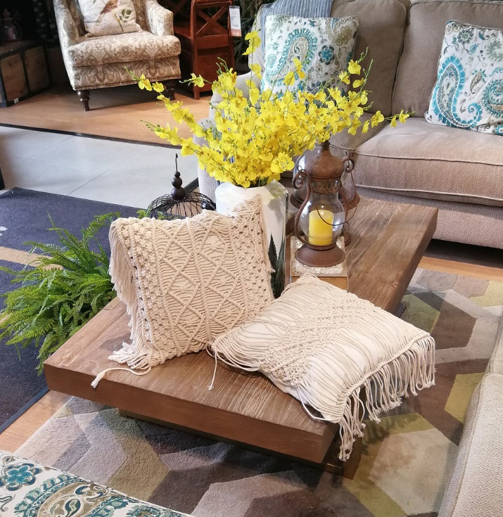 Boho Handmade Cotton Macrame Pillow