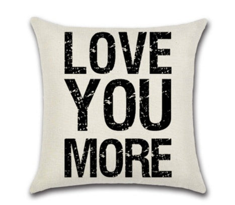 Love Curtain Pillow - Creative Linen Pillowcase for Valentine's Day