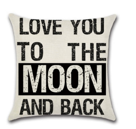 Love Curtain Pillow - Creative Linen Pillowcase for Valentine's Day