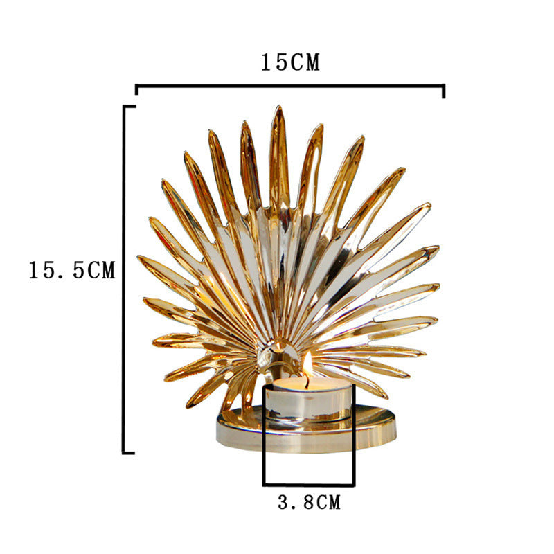 Złoty Metalowy Świecznik - Elegancka Dekoracja Stołowa