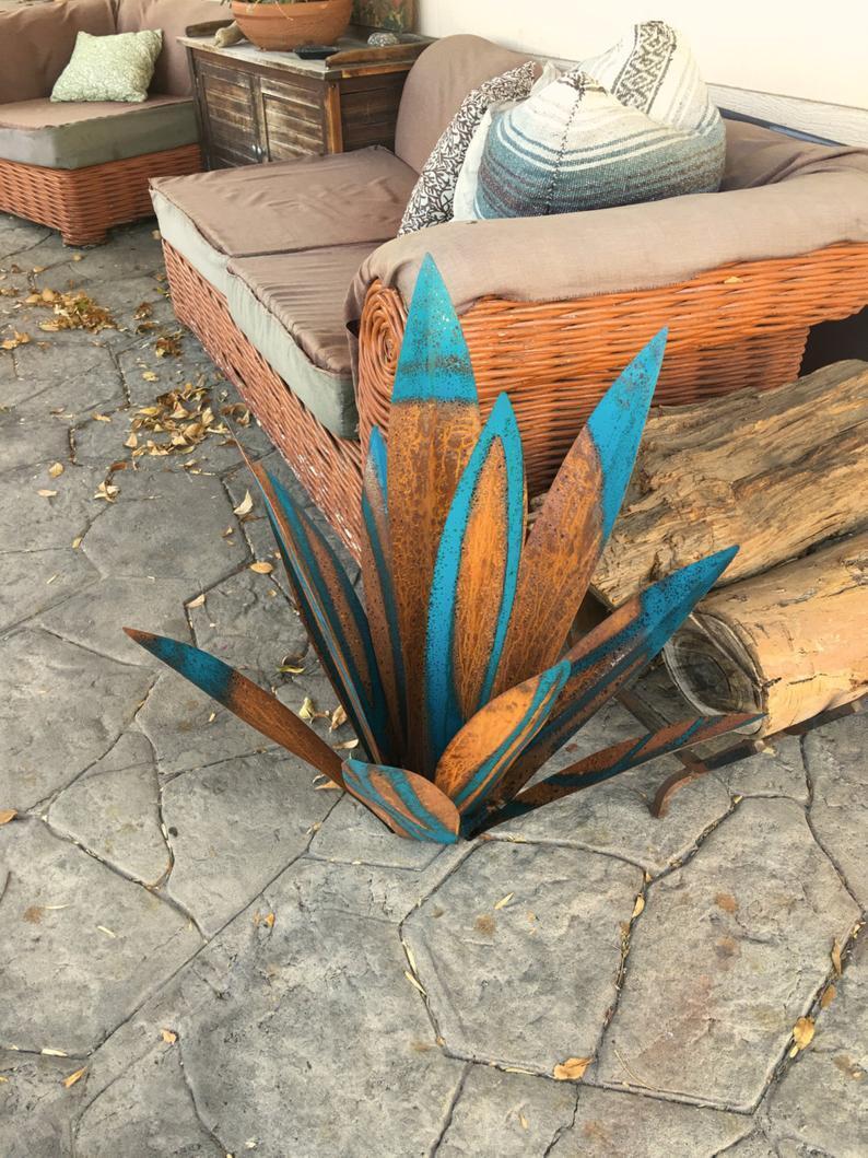 Nowe Ozdoby Roślinne z Żelaza Agave do Dekoracji Ogrodu