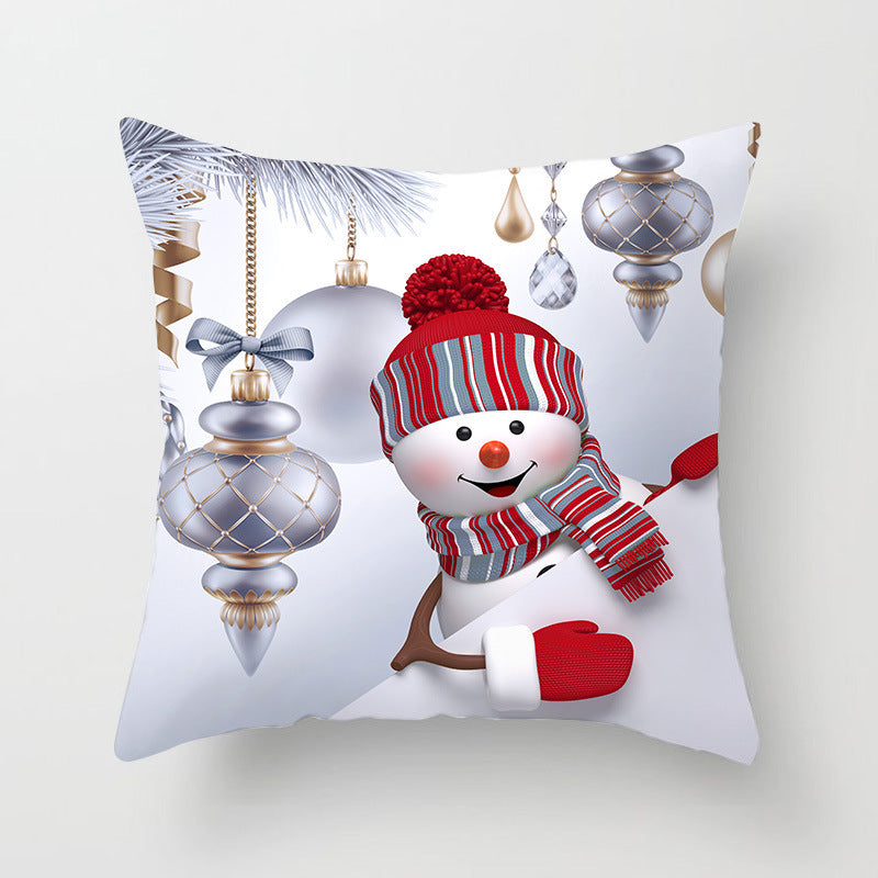 Christmas Snowman Decorative Pillow