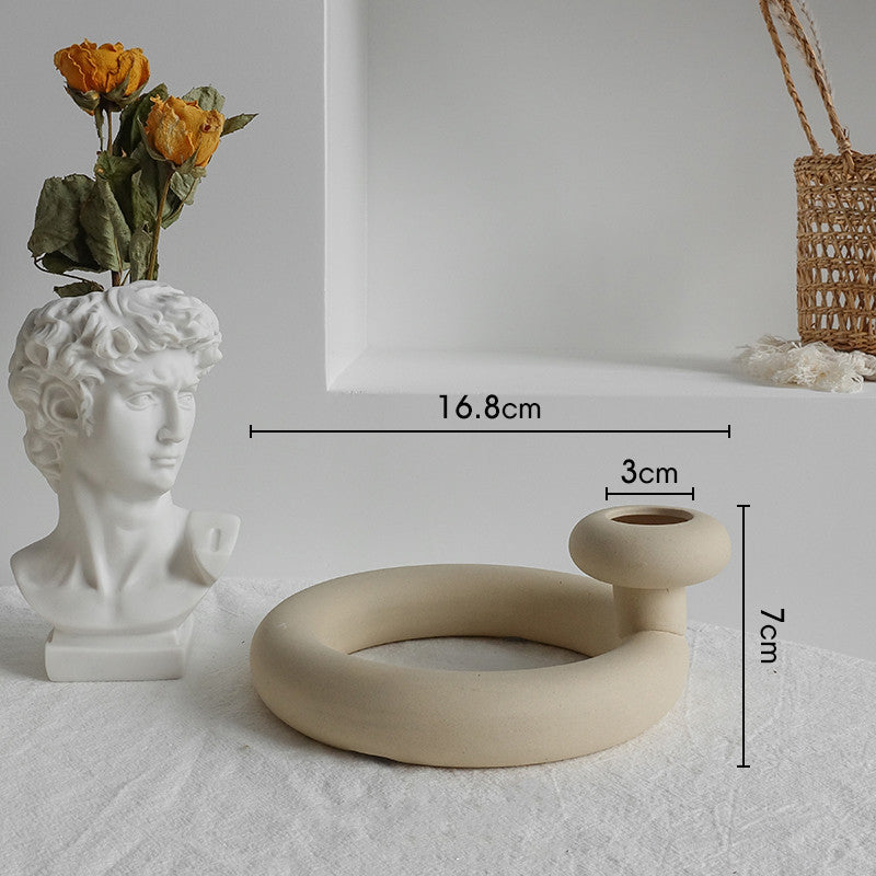 Simplicity Ceramic Vase for Dried Flowers - Artistic Home Decoration for Display in Salons