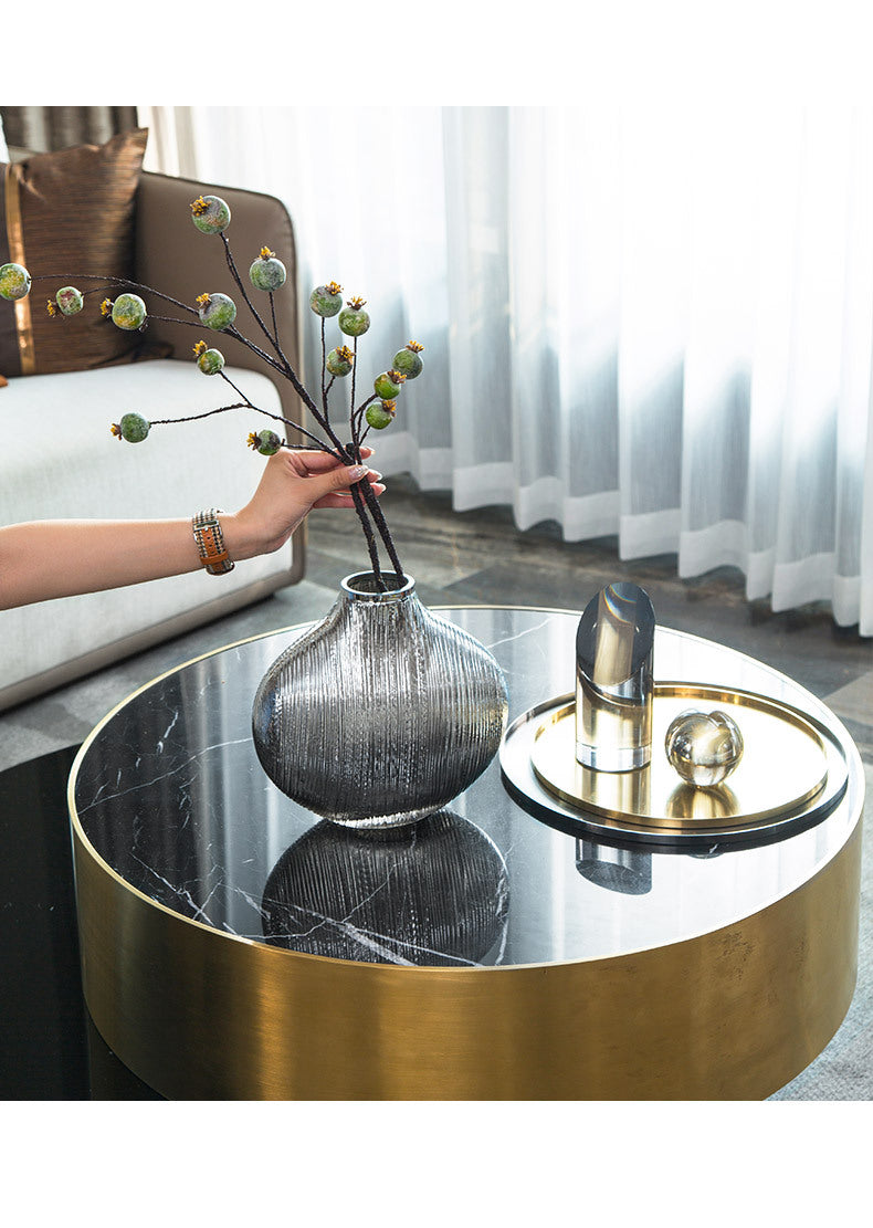 Silver Patterned Vase