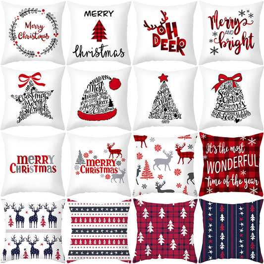 Pillowcase with cartoon Christmas patterns