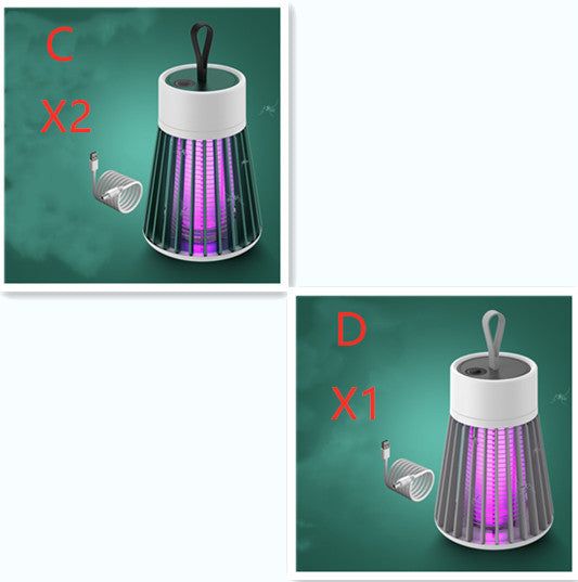Lámpara eléctrica portátil antimosquitos, repelente de insectos, USB, LED, trampa para mosquitos