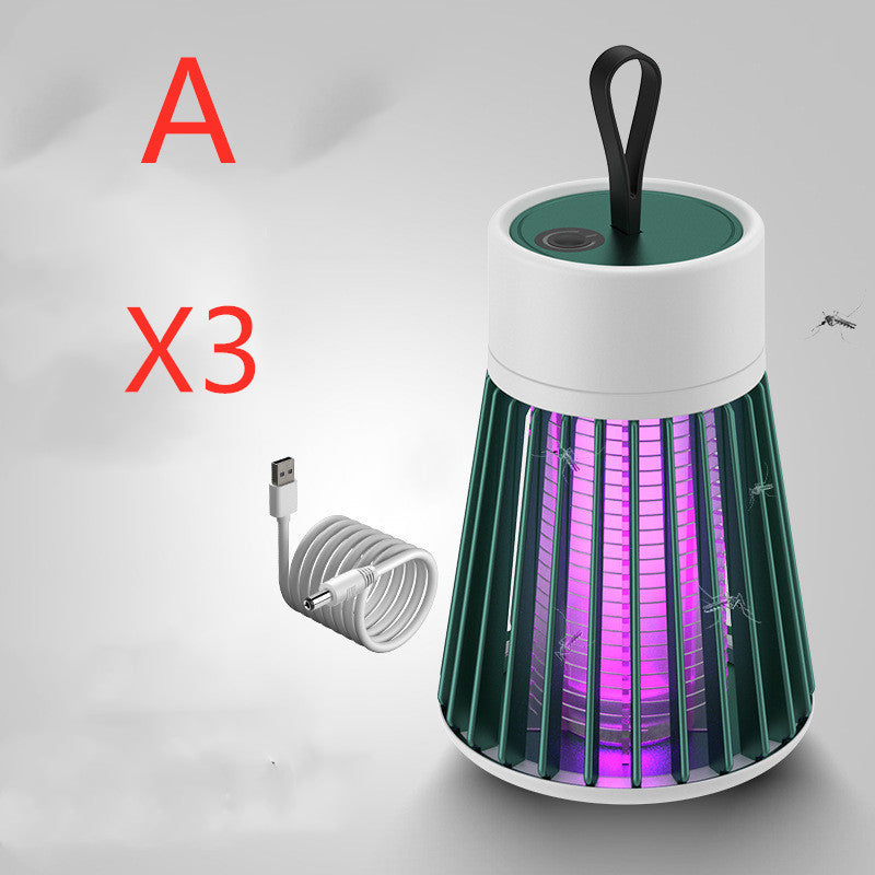 Lámpara eléctrica portátil antimosquitos, repelente de insectos, USB, LED, trampa para mosquitos