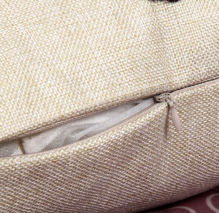 Linen Pillow with an African Woman Pattern in Ethnic Style