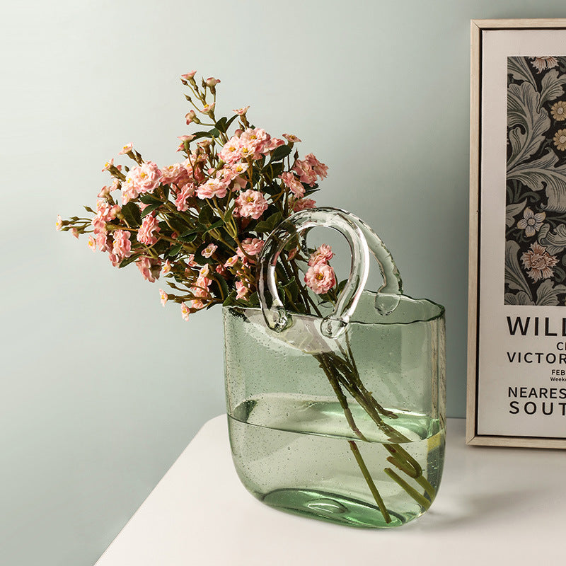 Transparent bag vase