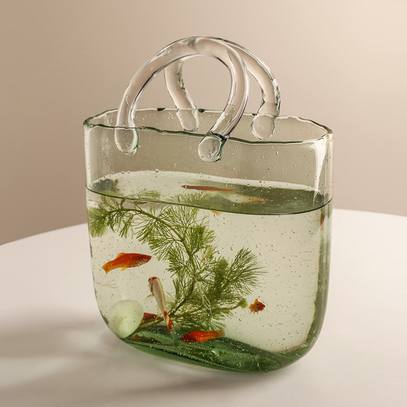 Transparent bag vase
