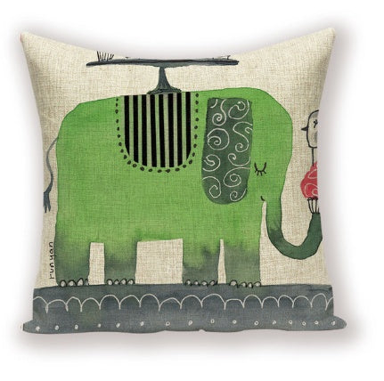 Kolorowa Poduszka Dekoracyjna z Motywem Kota