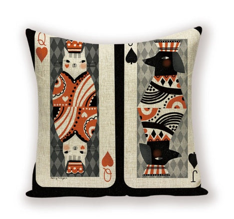 Kolorowa Poduszka Dekoracyjna z Motywem Kota