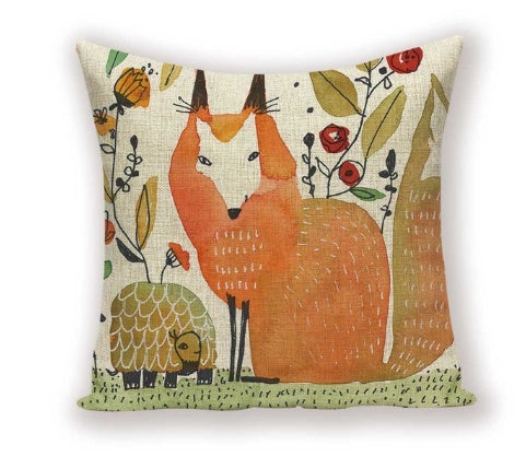 Kolorowa Poduszka Dekoracyjna z Motywem Kota