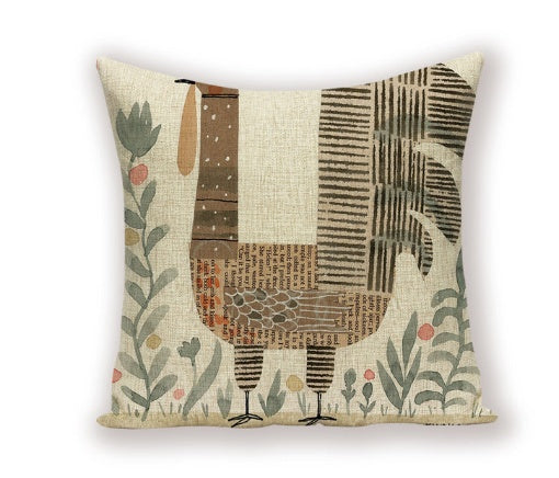 Kolorowa Poduszka Dekoracyjna z Motywem Kota