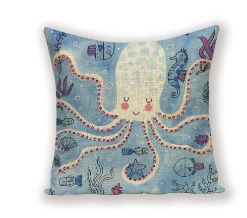 Kolorowa Poduszka Dekoracyjna z Motywem Kota