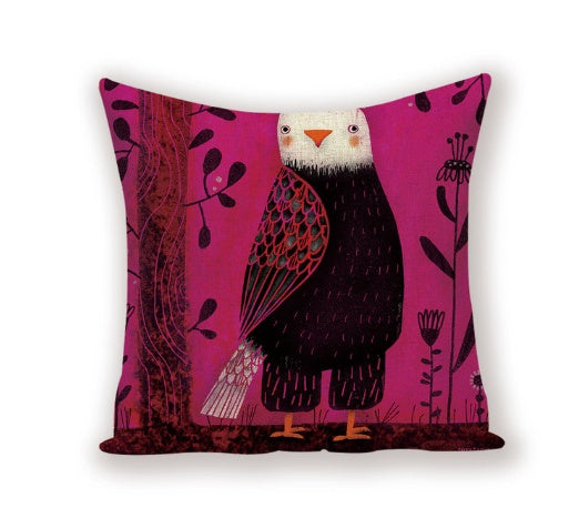 Kolorowa Poduszka Dekoracyjna z Motywem Kota