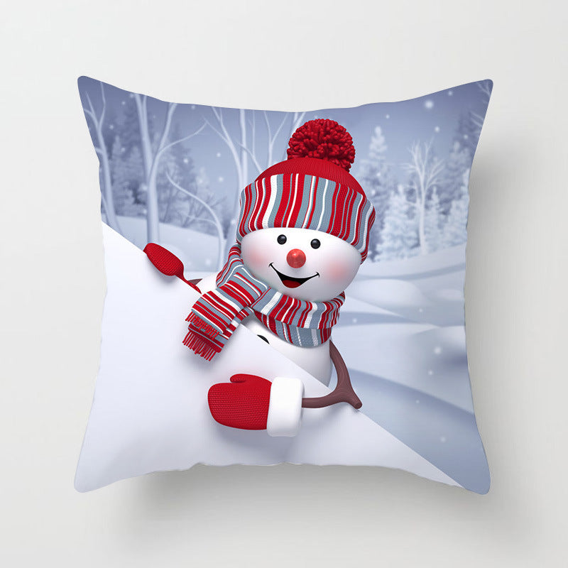 Christmas Snowman Decorative Pillow