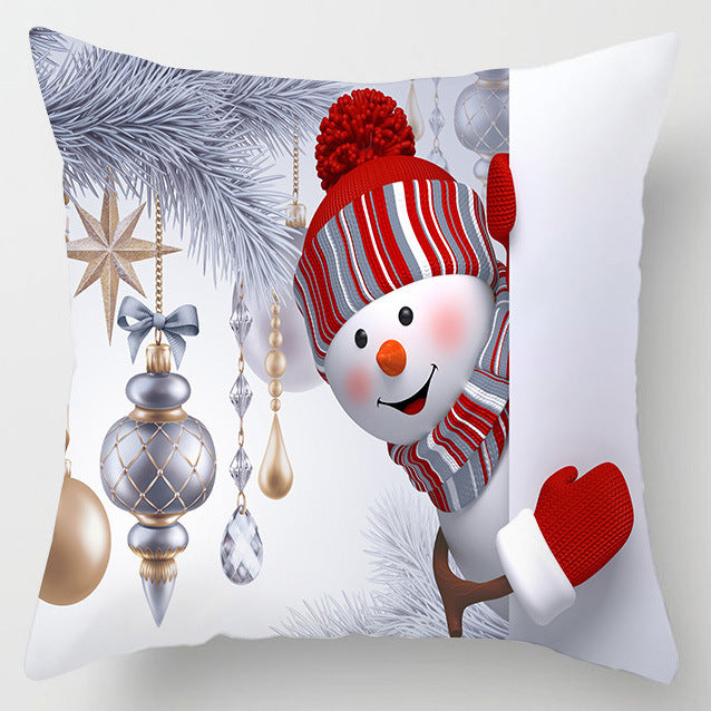 Christmas Snowman Decorative Pillow