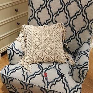Boho Handmade Cotton Macrame Pillow