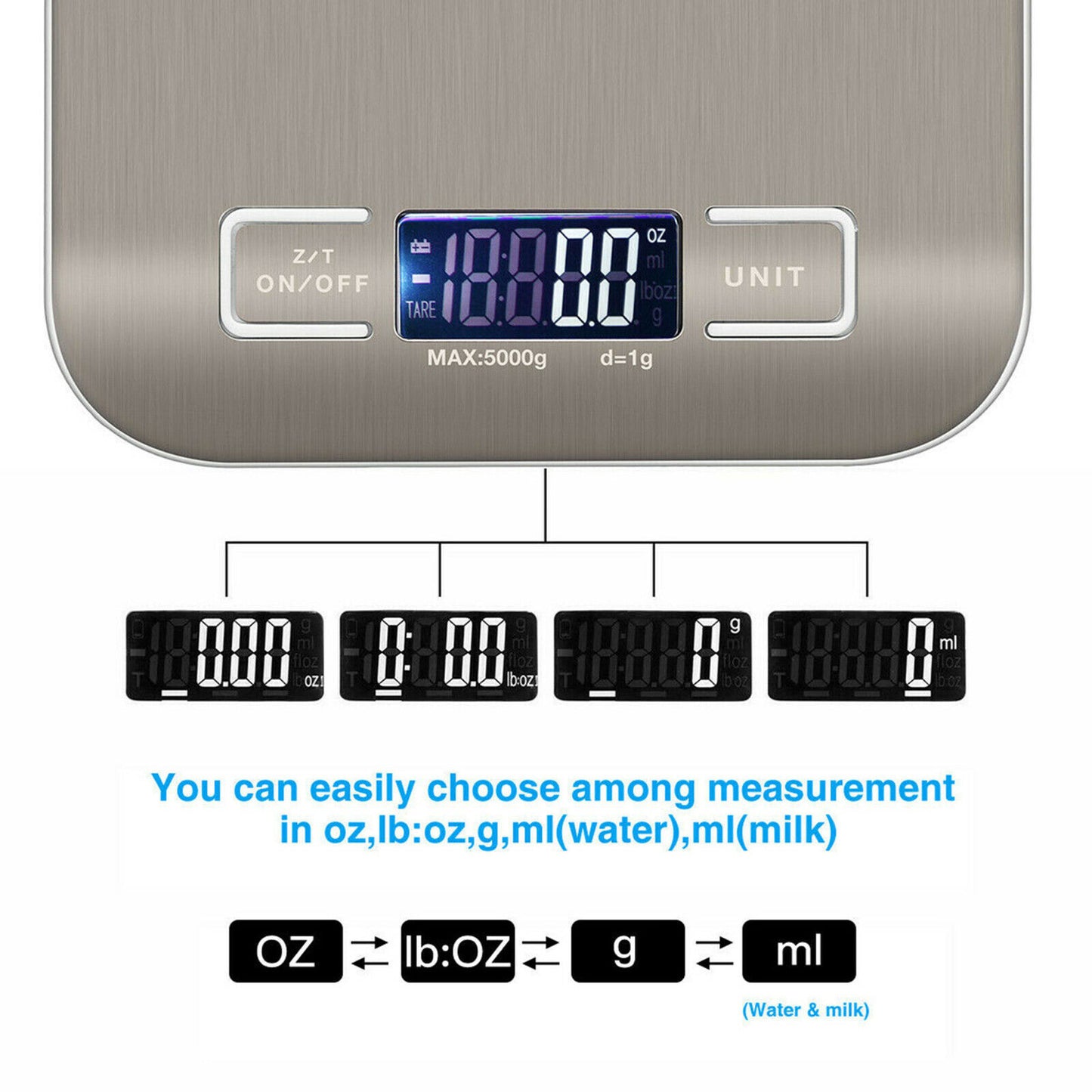 Cyfrowa elektroniczna waga kuchenna - pojemność 5kg