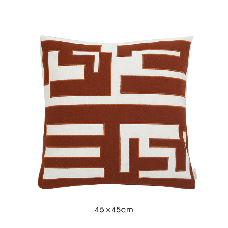 Funda de almohada con borlas geométricas marroquíes con cojín rojo de red para sofá