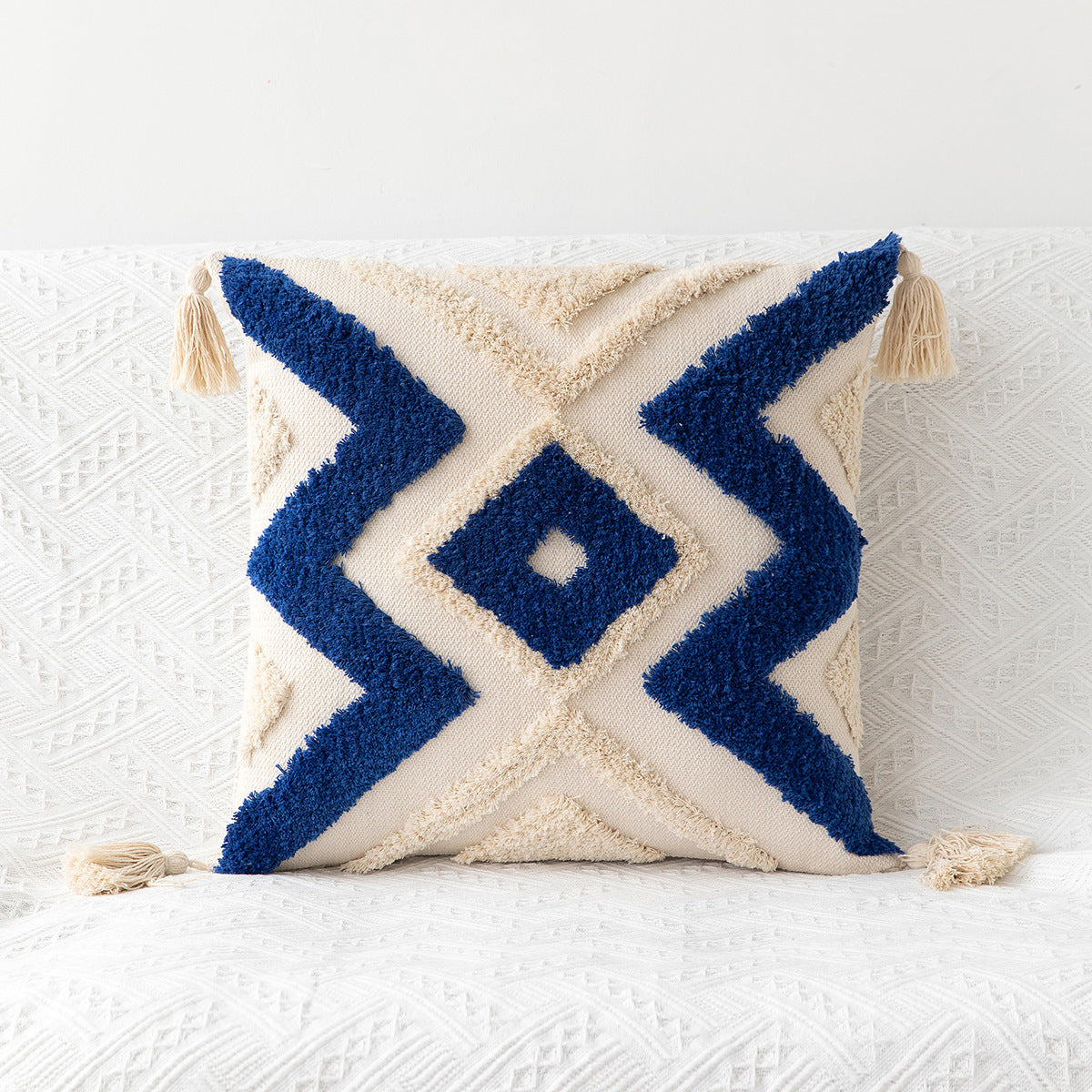 Nowa Boho Geometryczna Poduszka Tuftowana