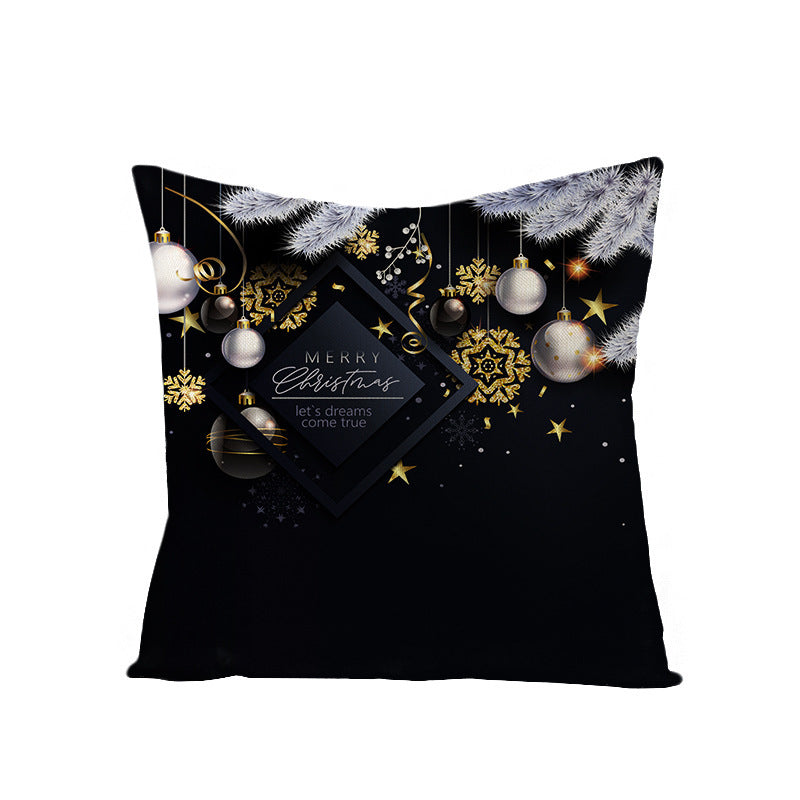 Peach Printed Cushion Cover for Sofa and Office