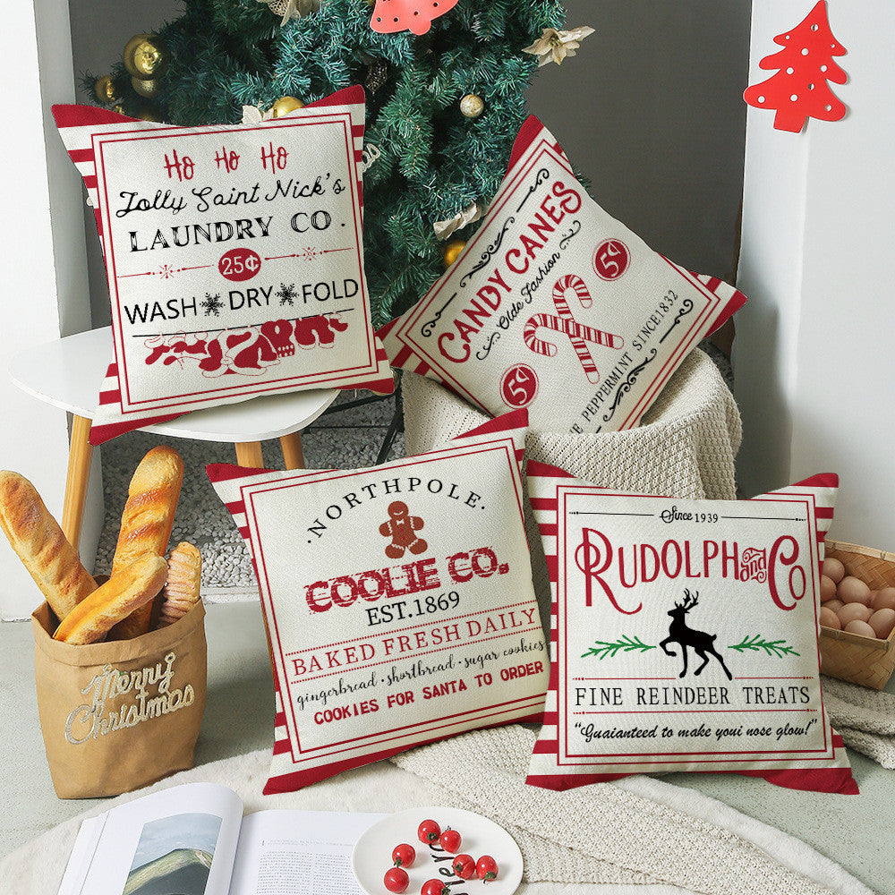 Red Christmas Pillow Cover