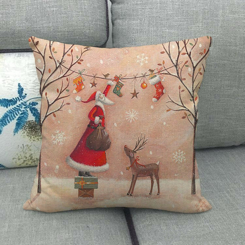Linen pillowcase from the New Year and Christmas series