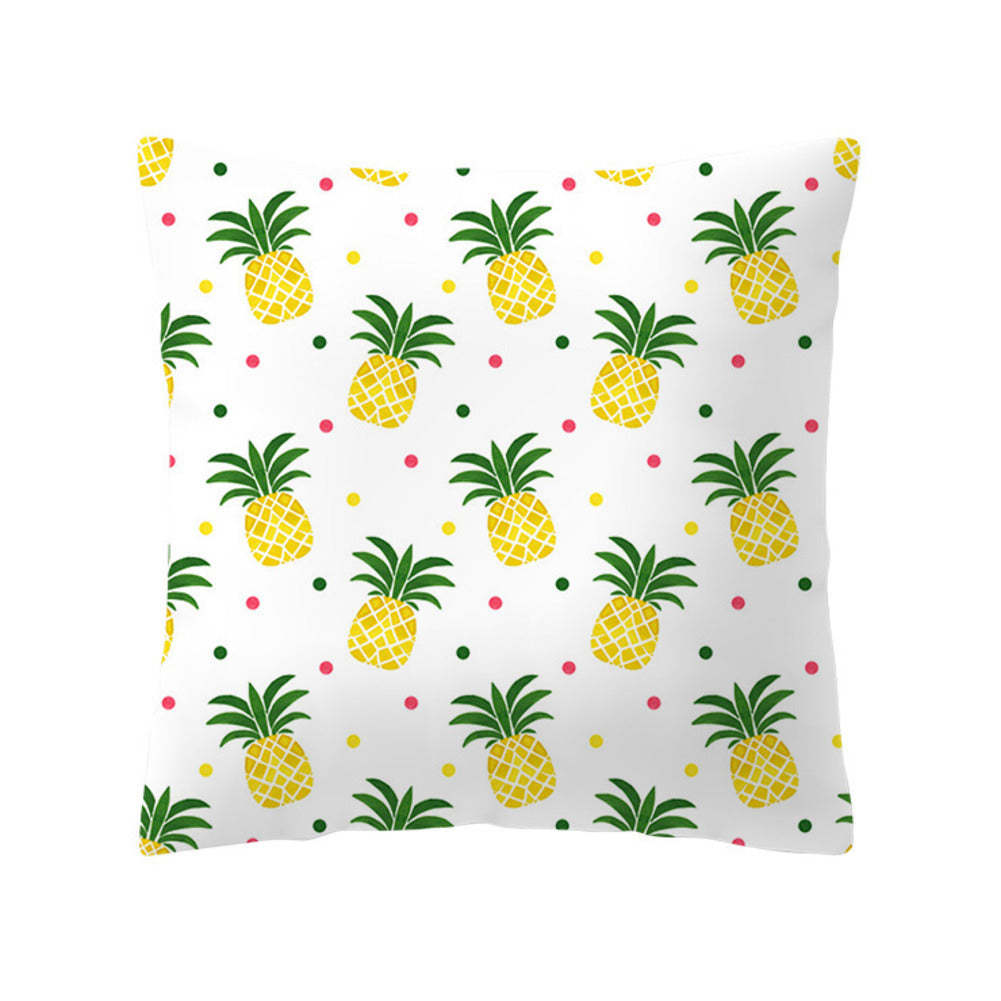 Funda de almohada hawaiana geométrica amarilla