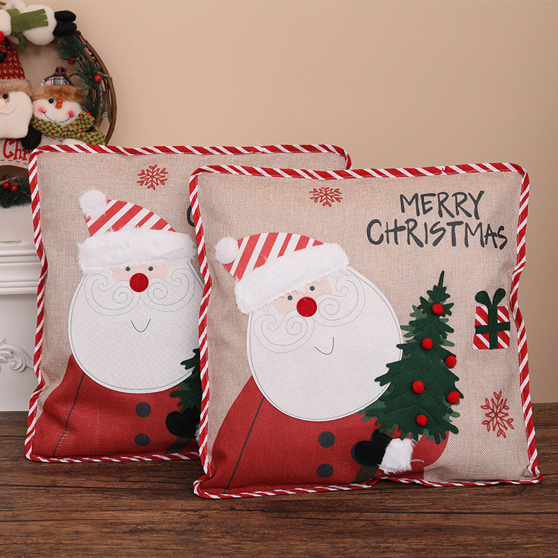 Decorative Pillowcase with Santa Claus for Christmas