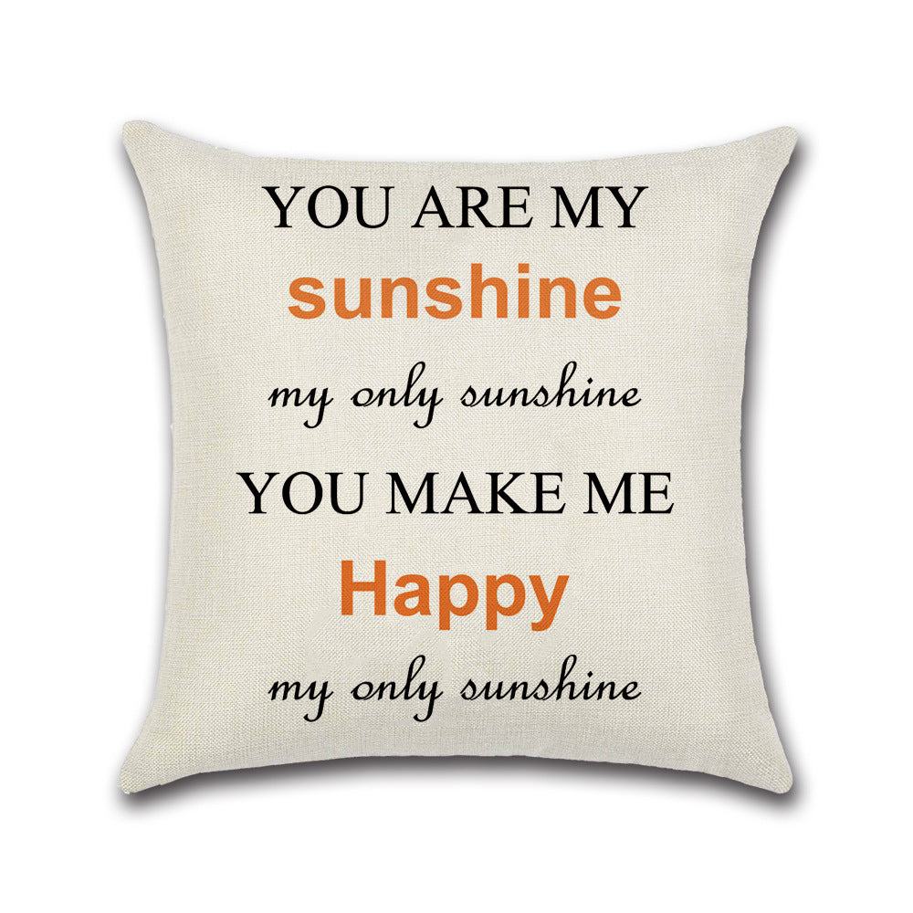Love Curtain Pillow - Creative Linen Pillowcase for Valentine's Day