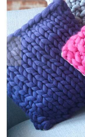 Ręcznie Wykonana Kwadratowa Poduszka Chunky