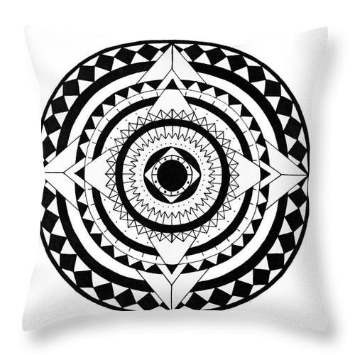 Simple Black and White Peach Skin Pillow