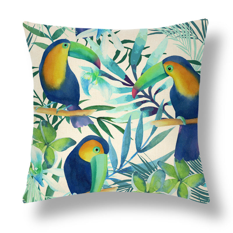 Decorative Pillow with Linen Cover from the Tropical Series