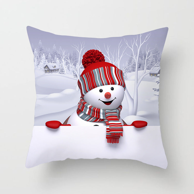 Christmas Snowman Decorative Pillow