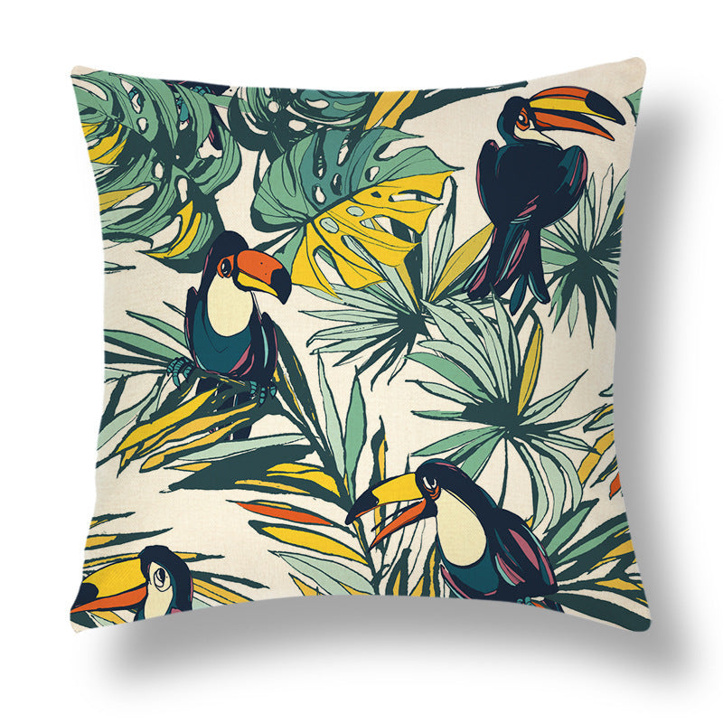 Decorative Pillow with Linen Cover from the Tropical Series