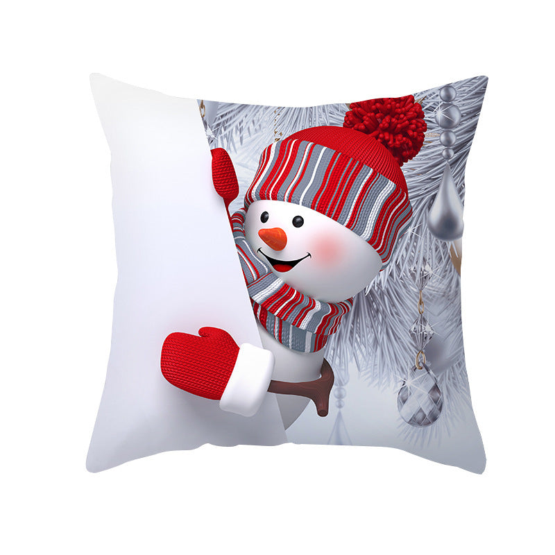 Christmas Snowman Decorative Pillow