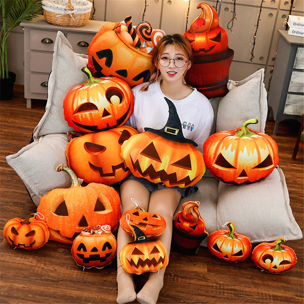Funny Pumpkin Pillow - Adorable Fall Decoration