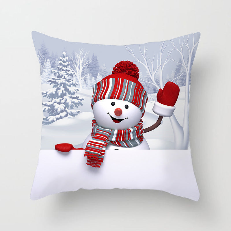 Christmas Snowman Decorative Pillow