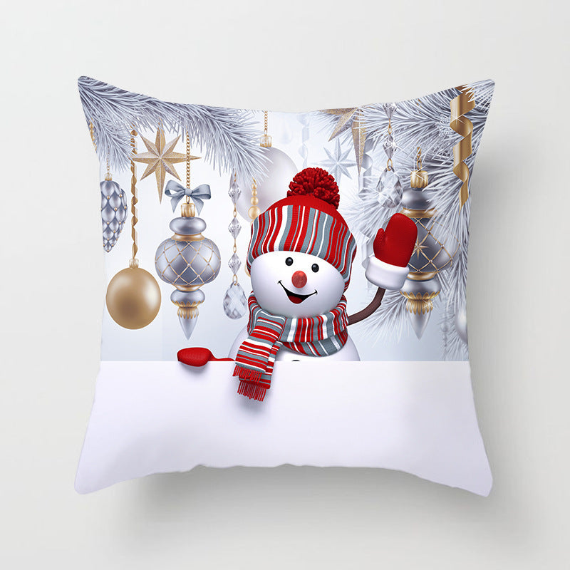 Christmas Snowman Decorative Pillow