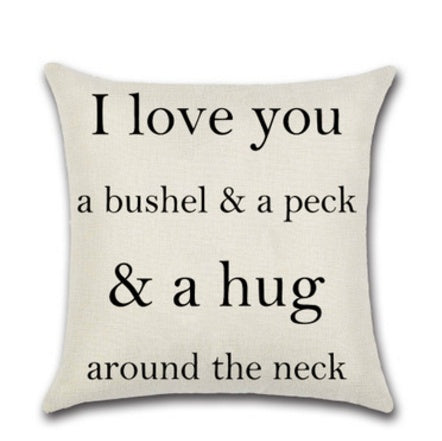 Love Curtain Pillow - Creative Linen Pillowcase for Valentine's Day