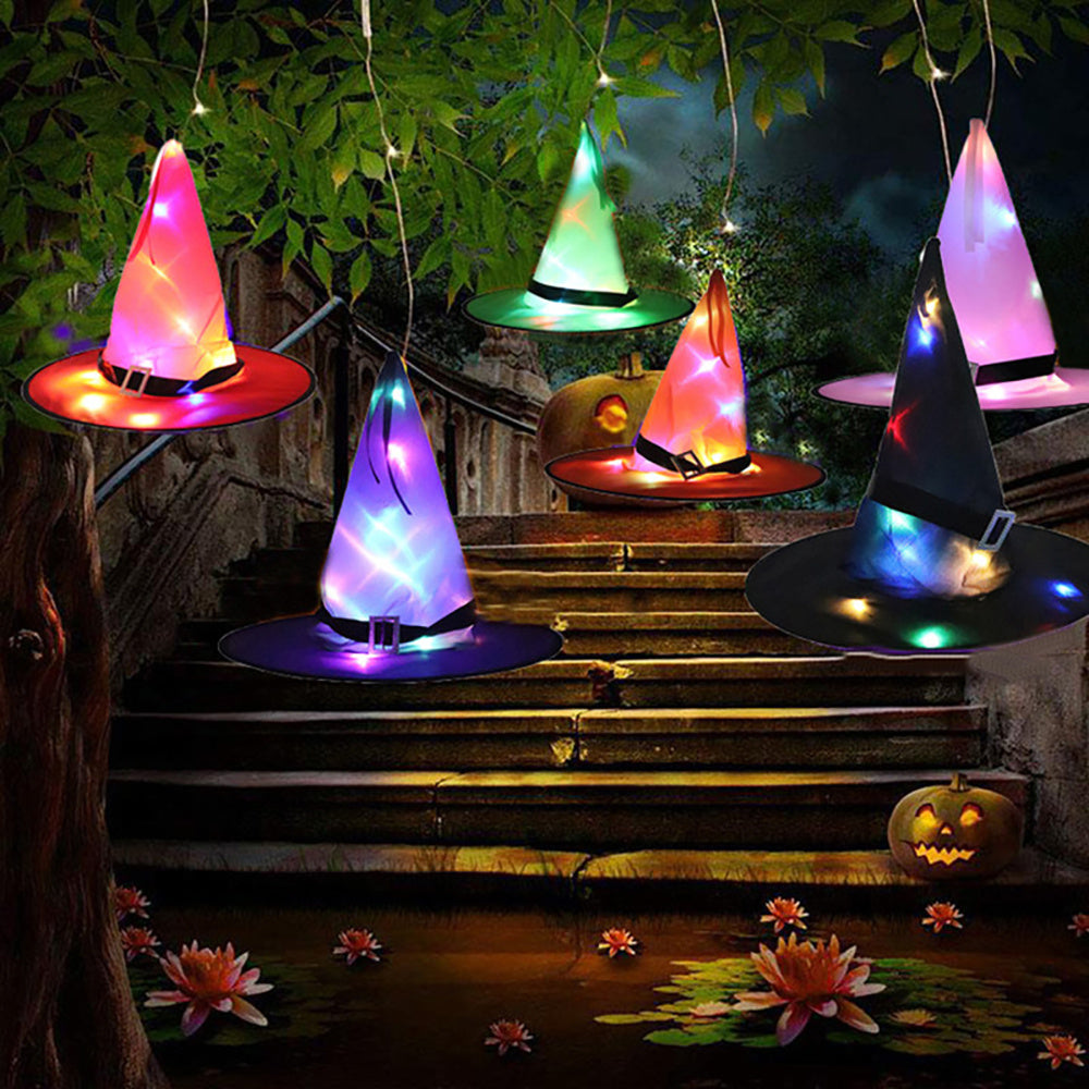 Halloween Decoration – Witch Hat LED Lights with Elf Ears for Kids