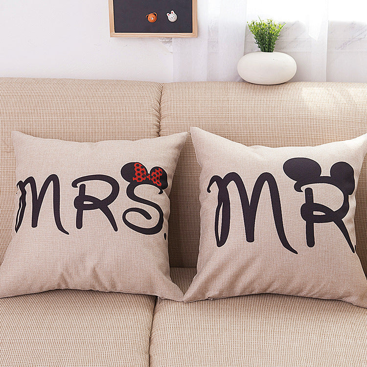 Funda de almohada de lino de San Valentín