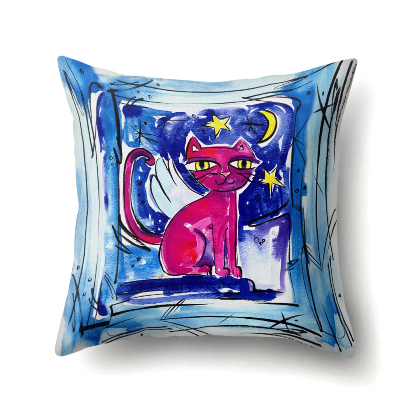 Silk Velvet and Leather Pillow