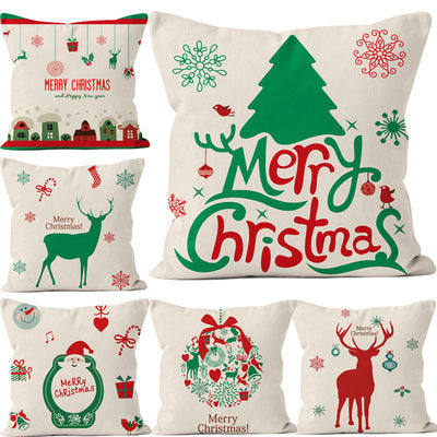 Christmas Pillow - Pillow Cover with Christmas Elements