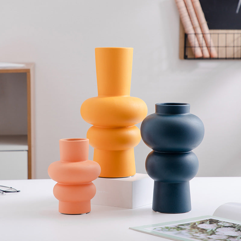 Ceramiczny Wazon Kwiatowy Nordic Minimalistyczna Dekoracja do Salonu