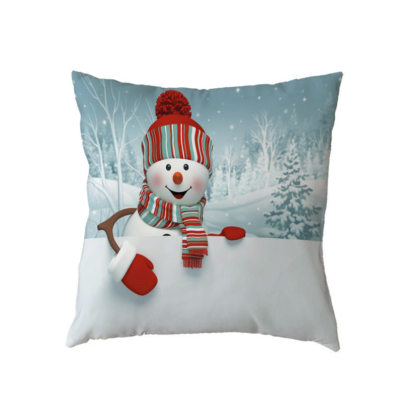 Christmas Snowman Decorative Pillow